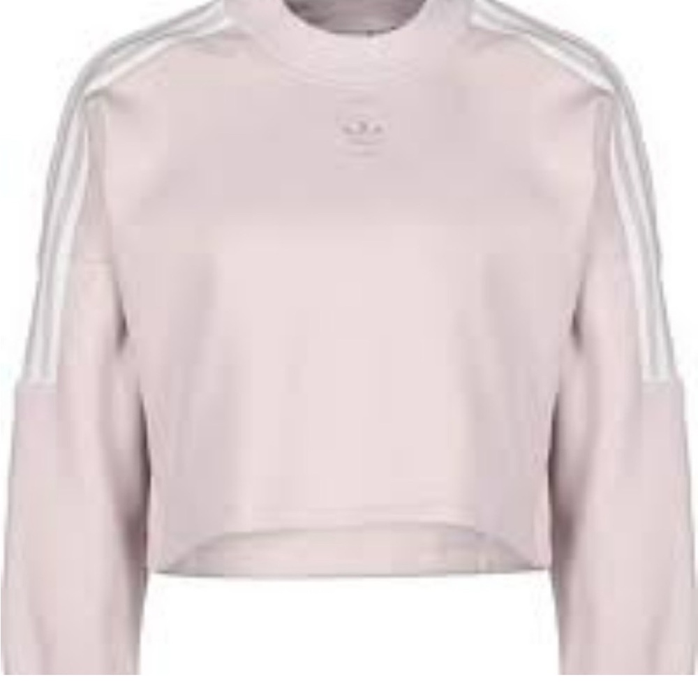 Adidas mauve light pink cropped sweatshirt size small